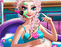 play Pregnant Elsa Spa