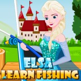 play Elsa Learn Fishing
