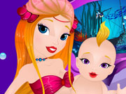play Mermaid Baby Kissing
