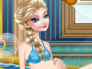 play Pregnant Elsa Queen Spa