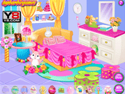 play Barbie Bunny Bedroom Decor