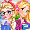 Play Elsa And Rapunzel College Girls