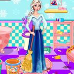 play Elsa Bathroom Cleaning