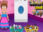 Zoe Washing Clothes And Toys