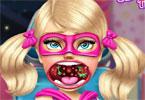 play Super Barbie Sister Throat Doctor