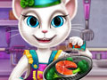 play Angela Real Cooking Kissing