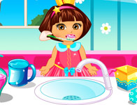 play Dora Baby Caring