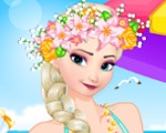 play Elsa'S Beach Day