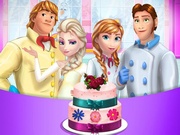 play Frozen Family Cooking Wedding Cake