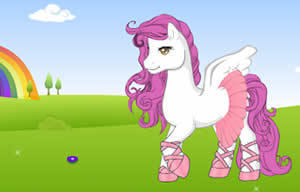 play Rainbow Pony Dress Up