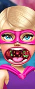 play Super Barbie Sister Throat Doctor