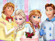 play Frozen Family Cooking Wedding Cake