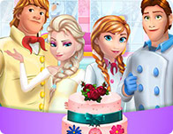 play Frozen Family Cooking Wedding Cake