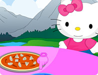 play Hello Kitty Cooking Touchdown Pizza