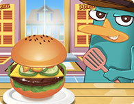 Perry Cooking American Hamburger