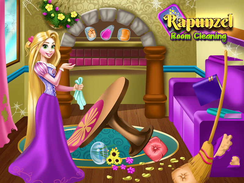 play Rapunzel Room Cleaning
