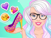 play Barbie Emoji Shoes