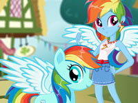 play Rainbow Dash Pony Vs Human