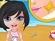 play Baby Barbie Summer Glittery Tattoo