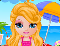 play Baby Barbie Summer Glittery Tattoo