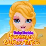 play Baby Barbie Summer Glittery Tattoo