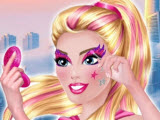 play Super Barbie Sparkling Makeup