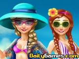 play Elsa And Anna Summer Break