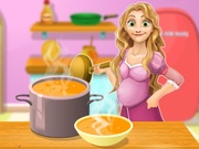 play Pregnant Rapunzel Cooking Chicken Soup