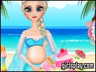 play Pregnant Elsa Ice Cream Decor