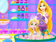 Baby Rapunzel Bath Time