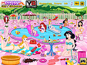 play Princess Pool Party Cleaning Game