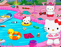 Hello Kitty Messy Swimming Pool