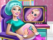 play Barbie Pregnant Check-Up