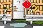 play Blue Frog On The Guardrail Escape