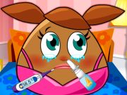 play Pou Girl Flu Care