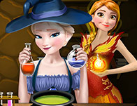 play Elsa And Anna Superpower Potions