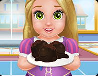 Baby Rapunzel Cooking Cake Balls