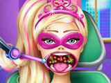 play Super Barbie Throat Doctor