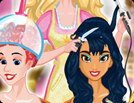 play Barbie'S Princess Hair Salon