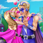 play Super Barbie Kissing