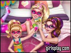 play Super Barbie Pyjama Party