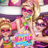 play Super Barbie Pyjama Party