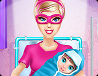 play Barbie Superhero And The New Born Baby