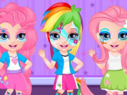 play Baby Barbie Pony Face Painting