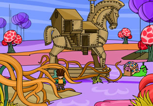 play Escape With Fantasy Trojan Horse