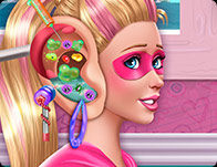 play Super Barbie Ear Doctor