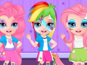 play Baby Barbie Little Pony Face Painting