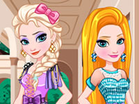 play Elsa And Rapunzel Matching Outfits