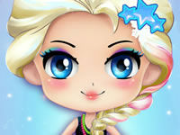 play Chibi Elsa Modern Makeover