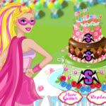 play Super Barbie Birthday Cake